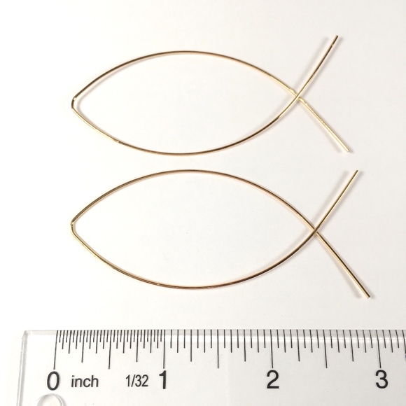 Geometric Wire Minimalist Chic Dangle Earrings - Picture 7 of 8